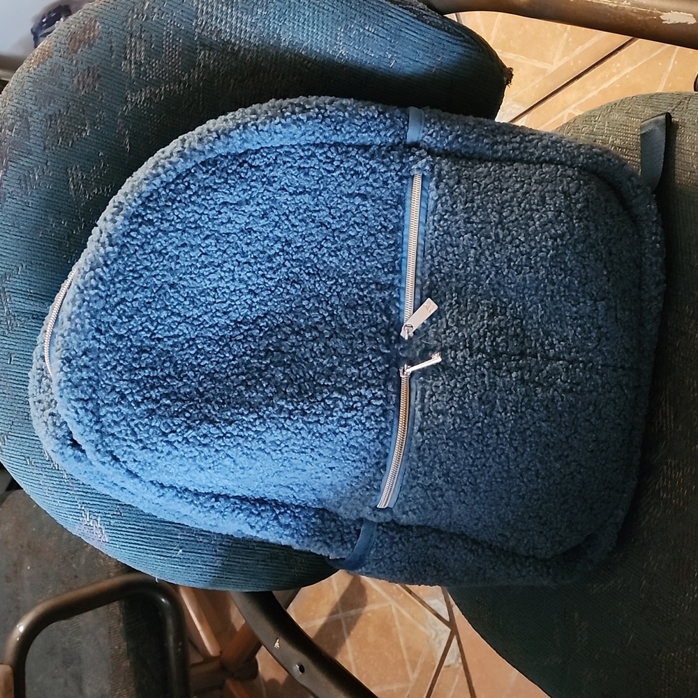 COPY - my tagalongs backpack blue fuzz and (velvet)